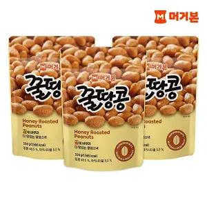 [머거본][본사직영] 견과류 대용량 영양 간식 땅콩 꿀땅콩 300g 3봉
