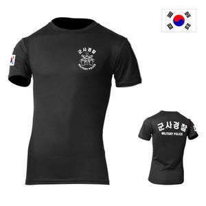 쿨론 군사 폴리스 검정 반팔 밀리터리 군인 군대 군용 티셔츠