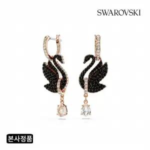 [/본사정품] Swan 블랙 드롭 귀걸이 5678047