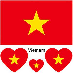 NO1 Vietnam 베트남 국기 타투 스티커 헤나 문신 판박이 나라 국가 해외