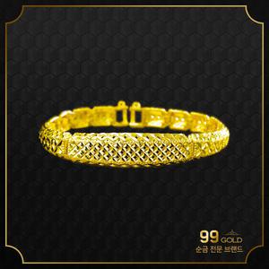 153골드 [최신]24K 순금 SG3285 마름모 사각컷팅 팔찌 10돈, 37.5g-기타중량 판매자검색