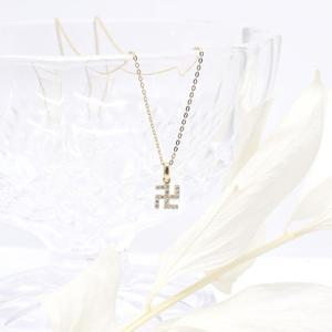 14k 만자 큐빅 목걸이 OPDJN7294