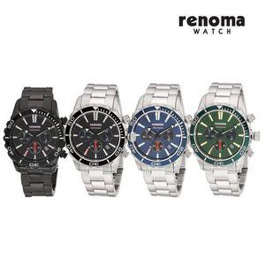 [NS홈쇼핑][RENOMA] 레노마 마린마스터 남성용 크로노그래프 메탈시계 RE555 4종중 택1..[33697468]
