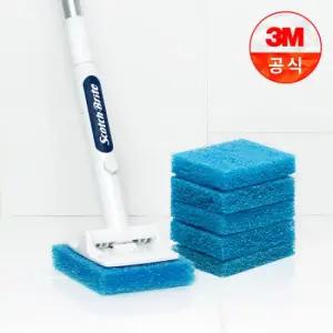 [3M]New 올인원 욕실청소용 롱핸들 크린스틱 핸들 1개+리필 6개