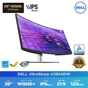[오늘출발] DELL 울트라샤프 U3824DW 38인치 IPS USB-C 허브 WQHD 커브드 모니터 재고보유