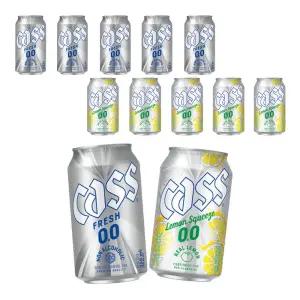 오비맥주 제로 330ml 12캔 혼합(카스 355ml 6캔+레몬 6캔)