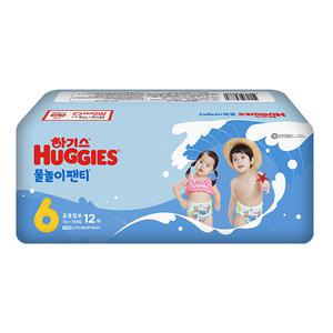 하기스 24년형 물놀이팬티 6단계 공용, 12매, 1개