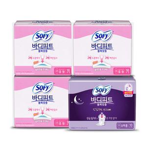 쏘피 바디피트 볼록맞춤 중형 16매, 3팩 + 슈퍼롱 10매, 1팩, 1개