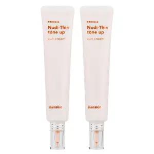 한스킨 누디씬 톤업 선크림 SPF 50+ PA++++ 40ml, 2개