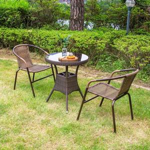 [공간미가구]NEW 메이드 600 원형 39번 2인 야외 테이블 세트