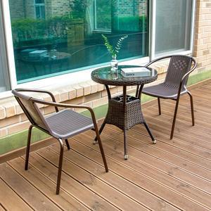 [공간미가구]NEW 메이드 600 원형 49번 2인 야외 테이블 세트