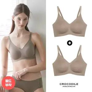 [크로커다일] 라이크라 쉘론 몰드부착 스트랩 감탄브라 2종 모카 CDWBR4O27_2