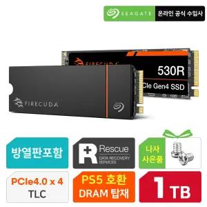 공식수입사 안전포장 씨게이트 파이어쿠다 530R 히트싱크 M.2 NVMe 1TB SSD