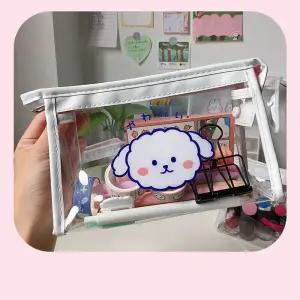 PVC 투명파우치 20X12/화장품/파우치/여행용/여행/메이크업/세면/여성/다용도/휴대용/도구/귀여운/멀티