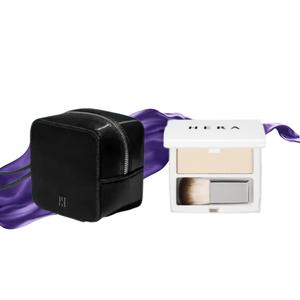 헤라 블랙 미니멀 파우치 & 헤라 에어리 파우더 프라이머 미니 3.5g 세트