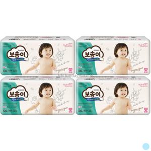 보솜이 오가니크 팬티형 여아 기저귀 점보 32p 4팩