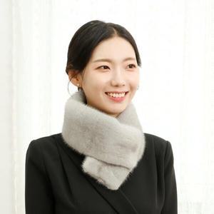 우진모피(WJ) 코펜하겐퍼 휘메일 양면 밍크머플러 국내생산 본사직영