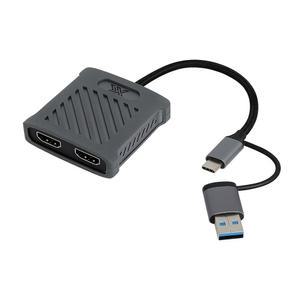 USB C타입 to HDMI 4K 노트북 듀얼모니터 화면 확장기 복제 멀티 미러링 컨버터 변환 젠더 태블릿 케이블