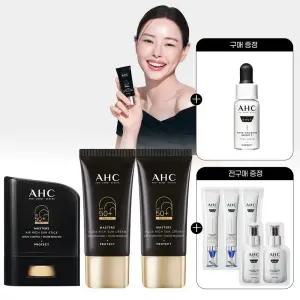 AHC 마스터즈 아쿠아리치 선크림 듀오세트 30ml+에어리치 선스틱 14g+(GIFT)프로샷 세럼 5ml+전구매 샤쉐