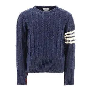 THOM BROWNE 톰브라운 4바 스트라이프 도니골 트위스트 케이블 니트 (MKA469B Y1506 424)