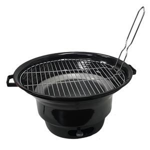 캠핑그릴 손잡이 검정원형 숯불 바베큐화로 그릴 화덕 번개탄화로 숯불화로 BBQ