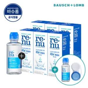 [바슈롬] 리뉴 후레쉬 500ml x 6개 + 120ml / 소프트렌즈 세척액