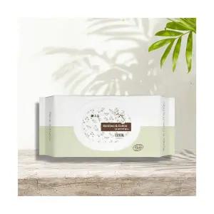 휴홈 플라스틱 없는 생분해 뱀부앤코튼 물티슈 80매x10팩