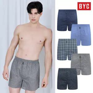 BYC 남자 프리미엄 순면 트렁크 5종세트BT01