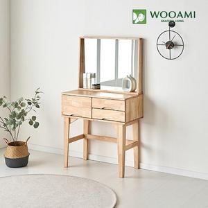 [우아미]루씨 800 고무나무 원목 화장대 SET(내추럴) GGH 800-07