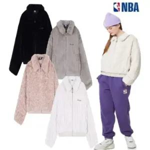 [롯데백화점]엔비에이 BKN NETS 크롭 카라에리 퍼 자켓 N224TJ713P