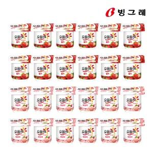 빙그레 요플레 딸기 85g 12개+복숭아 85g 12개