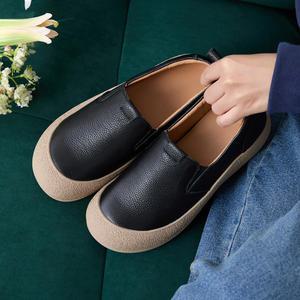 천연소가죽 멜트 발편한 슬립온 3cm