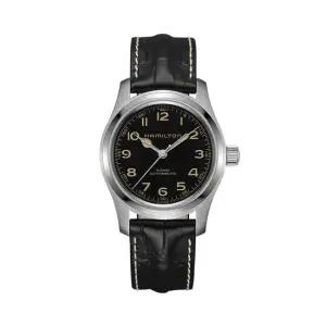 해밀턴 H70605731 카키 필드 머피 오토 남성 가죽 42mm