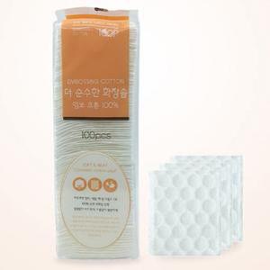 100P 순면화장솜 다용도 피부표면정리 목화솜압축 5개