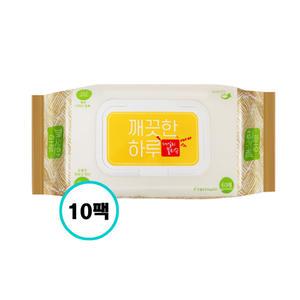 깨끗한하루 더 도톰하고 큰 물티슈 60매X10팩영유아 성인 케어
