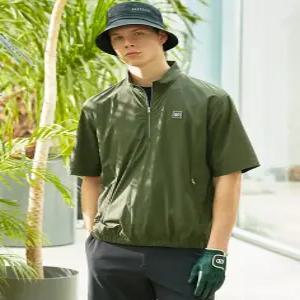 [헤지스 골프] [24SS] HUJU4B311K3 클리어런스 카키 반팔 아노락 KHAKI