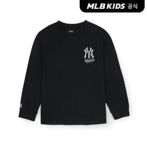 [택가49,000원][MLB키즈 공식] 25SS 베이직 스트릿 아트웍 긴팔 티셔츠 NY (Black) 7ATSB0151-50BKS