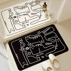 [트리블]규조토 발매트 욕실 현관 화장실 주방 빨아쓰는 러그