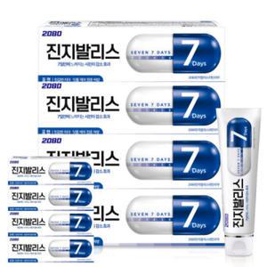 2080 진지발리스 리턴 포맨 치약 100g 4개