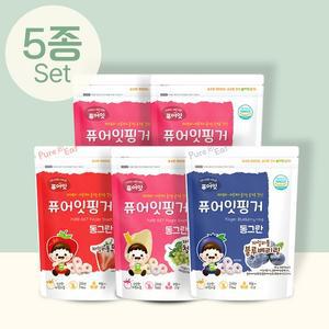 핑거 동그란 아이과자 자일리톨 과일링 5종세트 간식