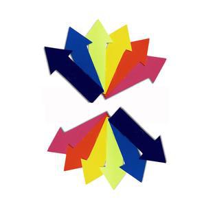 화살표 마커 직선 6개입 2세트 방향놀이 색상랜덤 방향 놀이 체육 학교