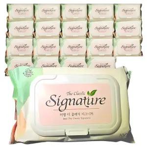 미엘 클래식 시그니처 물티슈 55gsm 100매(캡) 20팩