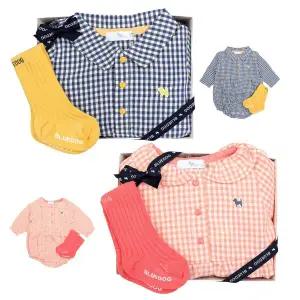 HP블루독베이비25년FW 체크SET바디수트2종택1 45A7067604.06