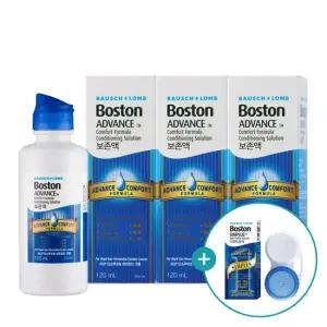 [바슈롬] 보스톤 어드밴스 컴포트 포뮬라 컨디셔닝 솔루션 120ml x 3개 하드,드림 렌즈세척액