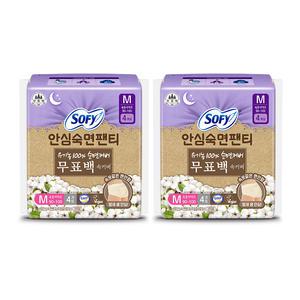 쏘피 안심숙면팬티 무표백 중형 4매, 2개