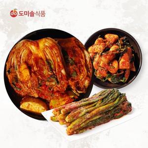 도미솔 김치 3종 10kg (포기6kg+총각2kg+갓2kg)