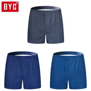 BYC 남성 프 3매입 박서/펜티 팬티 세트 드렁크 사각 언더웨어 데일리 인견 국산 편한 남자 속옷 빅사이즈