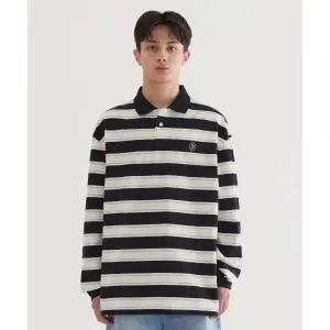 커버낫 COVERNAT 스트라이프 카라 롱슬리브 Dark Navy CO2501LT31DN 312035