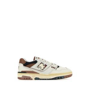 뉴발란스 남성 아이보리 550 레더 로우탑 스니커즈 BB550VGC OFFWHITEBROWN