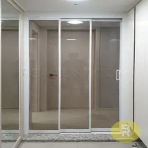 02번 초슬림3연동중문 화이트 브론즈강화유리 // 현관중문,시공비포함,소음차단,반려견안전,맞춤제작,아파트빌라중문